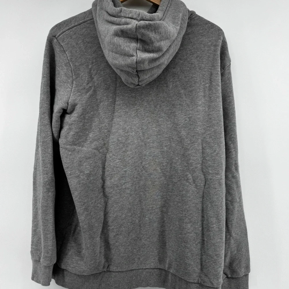 Adidas Originals Trefoil Hoodie Mens Large Gray Pullover Sweatshirt Heavy Thick